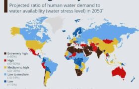 پیش‌بینی کشورهایی که در سال ۲۰۵۰ با تنش آبی روبرو خواهند شد.